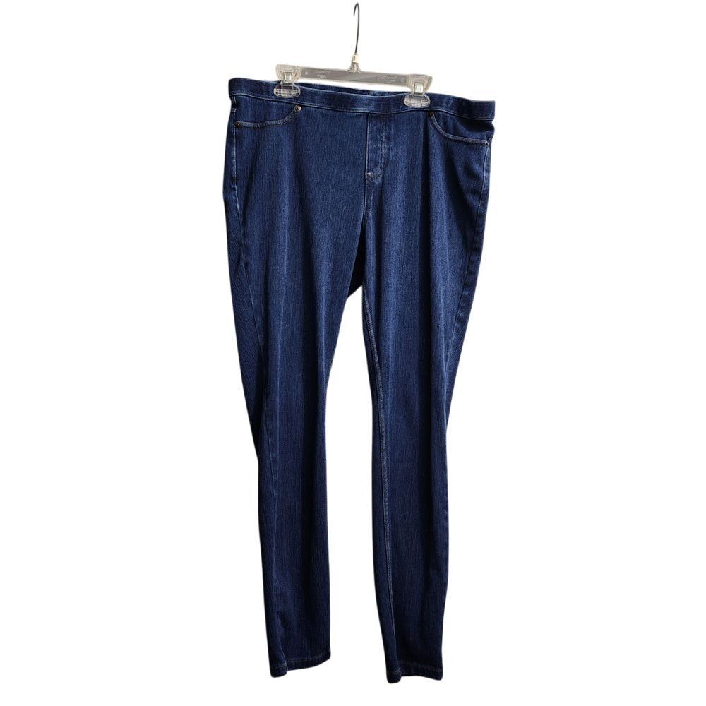 Stretchy Dark Blue Denim Skinny Jeans‎ Casual Everyday Comfort Size L